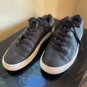 VINCE BALE Black Leather Lace Up Fashion Sneakers Size US 7.5 M Casual Shoes